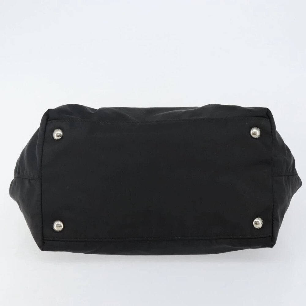PRADA Tote Bag Nylon Black Silver Auth hk3058 - Picture 10 of 16